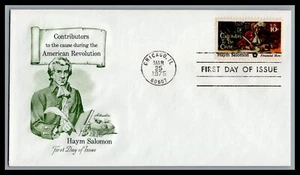 US FDC # 1561 10c Haym Salomon  Artmaster   1975, 9M400 - Picture 1 of 1