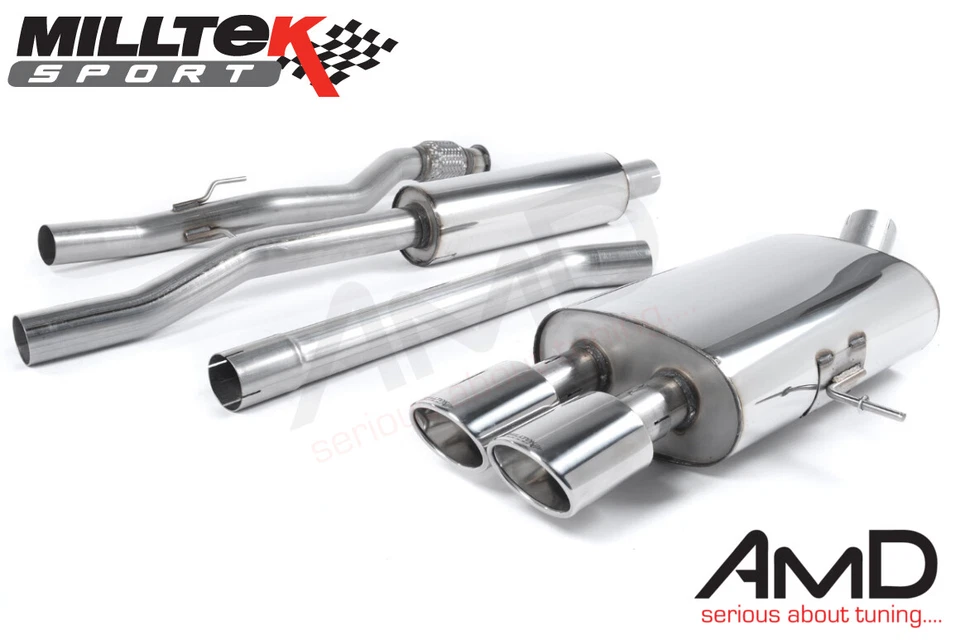 Milltek Nuevo Mini Mk2 R58 Cooper S Coupé Cat Escape Trasero Doble Tubos de Escape Ovalados - Imagen 1 de 1