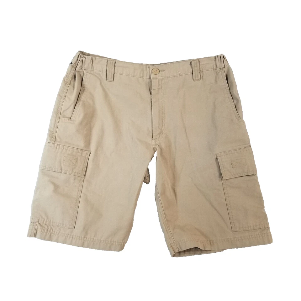 LAPG Carga Senderismo Pantalones Cortos Hombre 36x 10.5 Caqui Beige Confort Cintura Ripstop Exterior Foto 1 de 4