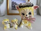 Vintage Ceramic Lipper and Mann Yellow Dog Mother & Babies on Chains