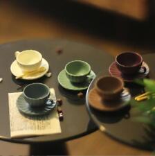 1:12 Scale Dollhouse Miniature Coffee cups tea cup dish spoon set 🧲 Doll Decor