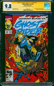 MARK TEXEIRA Signed Johnny Blaze vs GHOST RIDER #14 1991 CGC 9.8 SS White Pages - Picture 1 of 2