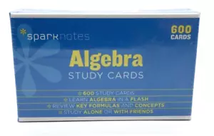 Algebra SparkNotes Studienkarten von SparkNotes neu versiegelt - Bild 1 von 4