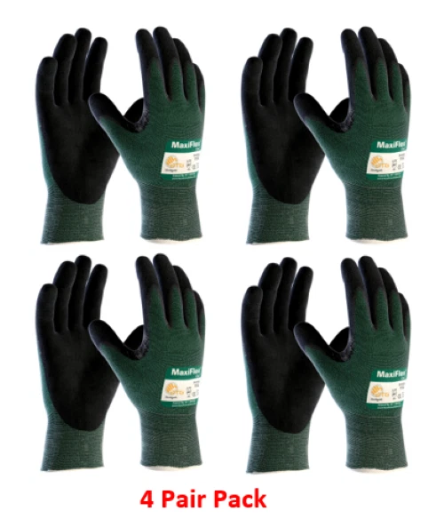 PIP ATG 34-8743 MaxiFlex Green Cut Resistant Glove, - 4 Pair - Choose LG or XL