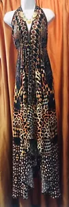BodyFlirt Boutique Maxi Animal Print Summer Dress Brown Size 22 BNWT - Picture 1 of 7