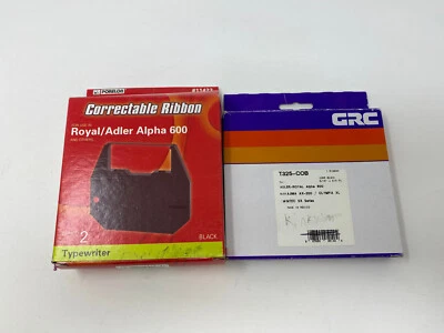 x3 GRC T325-COB Replacement Typewriter Ribbon Royal Adler 600 Nakajima Olympia - Image 1 of 4