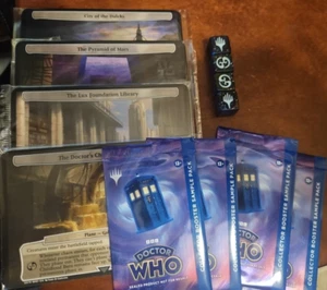 MTG Doctor Who SEALED Planechase Cards w/4x Collector Booster Sample Packs/Dice - Picture 1 of 2