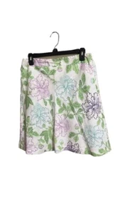Ann Taylor Loft NWOT Vintage Style Linen Floral Skirt Sz 8P - Picture 1 of 6