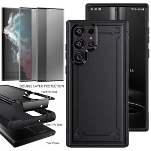 For Samsung Galaxy S22/S22 Plus Rugged Phone Case Cover / Privacy Tempered Glass - Picture 1 of 26