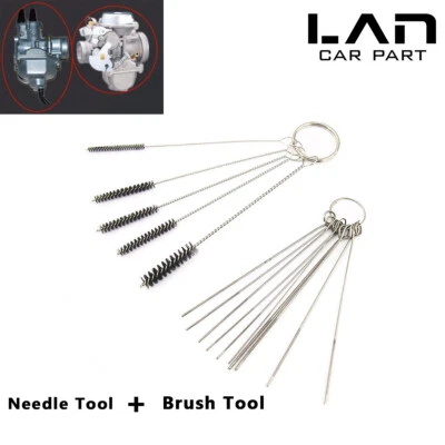15pc Car Motorcycle Carburetor Cleaning Needles brushes Dirt Jet Remove Tool Kit - Image 1 of 4
