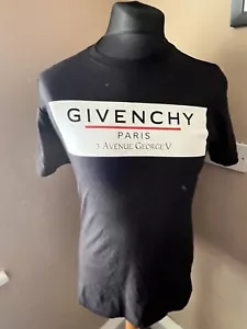 Givenchy Camiseta Negra Mediana Auténtica Original París 3 Avenue George V - Imagen 1 de 7