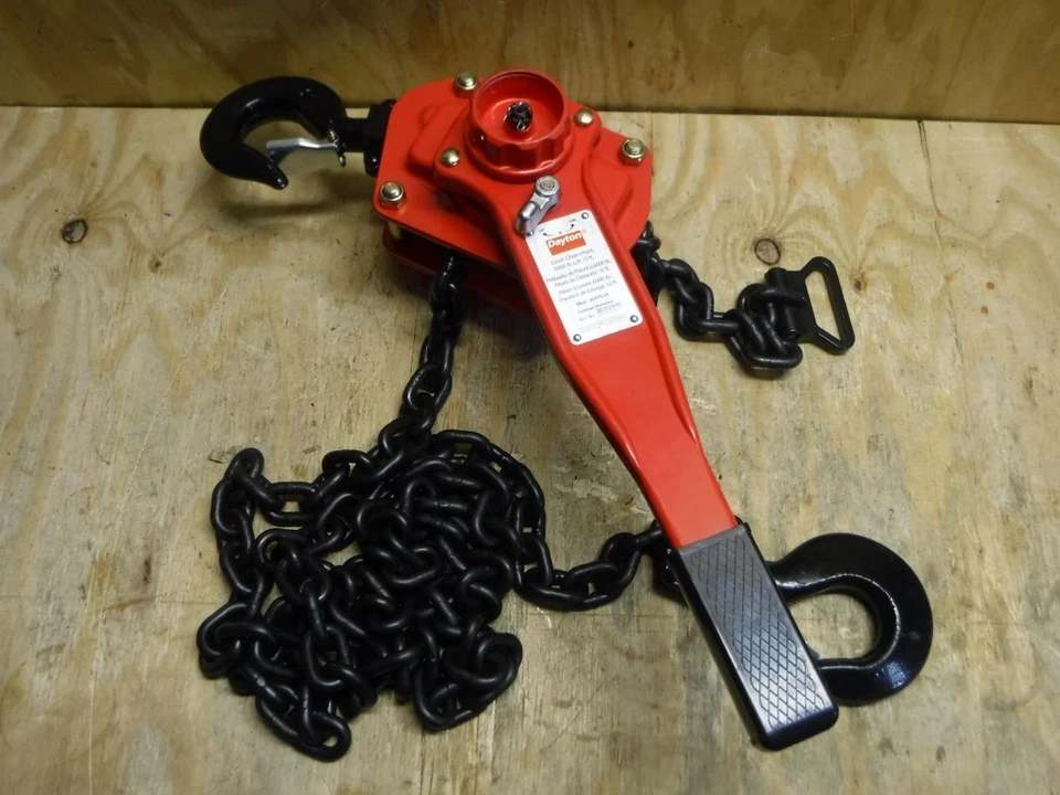 NUEVO polipasto de cadena con palanca Dayton 29XP51 6.000 lb capacidad de carga elevación de 10' Foto 1 de 1