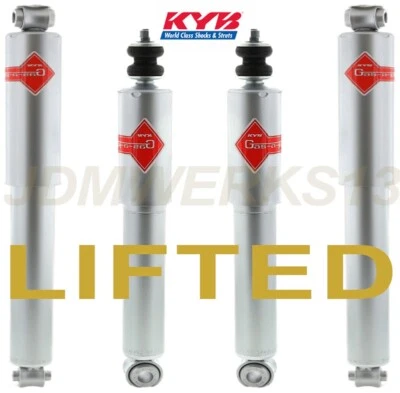 KYB 4 AMORTIGUADORES DE ACTUALIZACIÓN DE ALTA RESISTENCIA para MITSUBISHI MONTERO 89-91 elevado de 2-3 pulgadas Foto 1 de 4