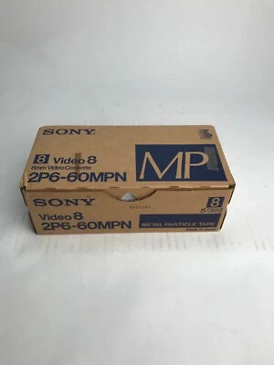 NOS Sony Video8 60 Minute 10pack 8mm Video cassette Tape Sealed 2P6-60MPN - Image 1 of 4