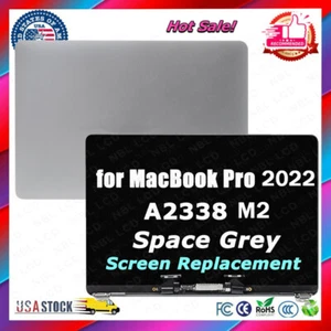 13" for MacBook Pro M2 Retina A2338 2022 LCD Screen Replacement Assembly (Gray) - Picture 1 of 4