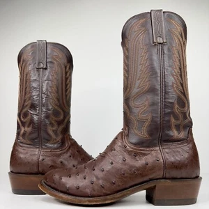 BOTAS VAQUERAS LUCCHESE FULL QUILL EXÓTICAS AVESTRUZ (N1154R)🌵| HECHAS EN ESTADOS UNIDOS | HOMBRES 8 EE✨ - Imagen 1 de 15