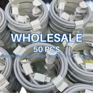 50 Wholesale 60W USB C to USB-C Cable Fast Charge Cord For iPhone15/Samsung/iPad - Picture 1 of 10