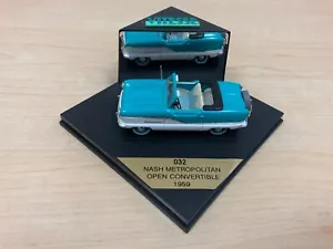 Vitesse Maßstab 1:43 #032 blau/weiß 1959 Nash Metropolitan Conv. NM im Koffer lesen - Bild 1 von 8