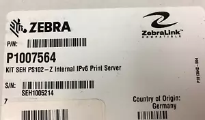 Zebra PS102-Z Internal Print Server P1007564 ✅❤️️✅❤️️ New Open Box! - Picture 1 of 8