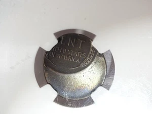 N/D, Lincoln Wheat Penny, 45% Way Off Center Error, NGC, AU 55BN - Picture 1 of 4