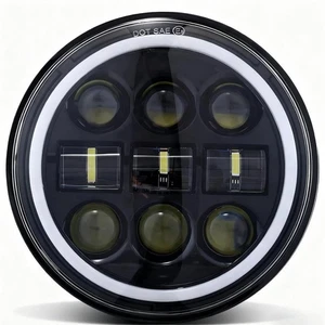 5-3/4" 5.75 Round LED Headlight High Low Sealed Beam For Sportster XL 1200 883 - Foto 1 di 7