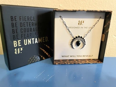 Bomb Party UNTAMED adornos oscuros ónix negro circonita cúbica en baño de rodio nuevo Foto 1 de 3