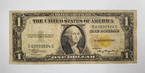 1935 A $1 North Africa Yellow Seal Silver Certificate, Circulated - Picture 1 of 3