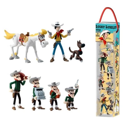 Serie de tubo con 7 figuras de colección Plastoy Lucky Luke 70387 (2017) - Imagen 1 de 2