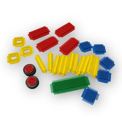 Lote de 28 bloques de cerdas Playskool vintage Foto 1 de 4