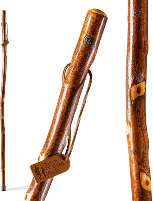 Rustic Wood Walking Stick, Hawthorn, Traditional Style Handle, for Men & Women,  - Image 1 of 4