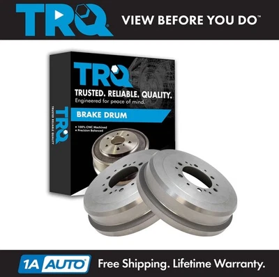 TRQ Brake Drum Rear Pair Set for Toyota 4Runner T100 Tacoma Tundra Pickup - Image 1 of 4