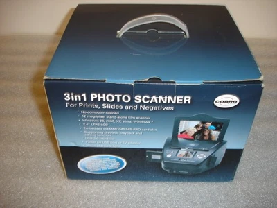Scanner fotografico digitale Cobra 3 in 1 stampe, diapositive, negativi - nuovo - Immagine 1 di 4