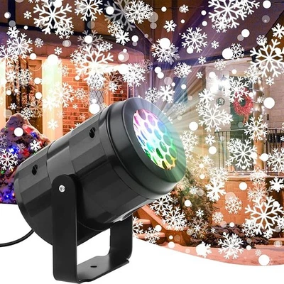 2025 Christmas Snowflake Projector Light LED Laser Outdoor Lamp Xmas Party Decor - Image 1 of 4