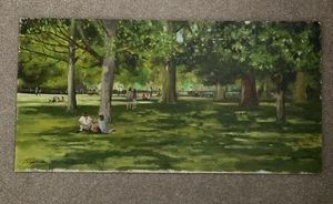 Mike Samson St James's Park London Öl auf Karton Gemälde - Bild 1 von 5