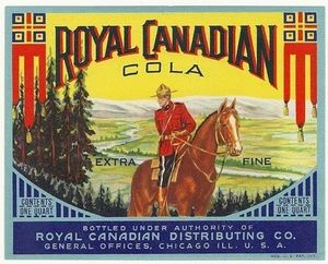 3 Royal Canadian Cola Soda Etiketten Royal Canadian Distributing Co. Chicago, Il. - Bild 1 von 1