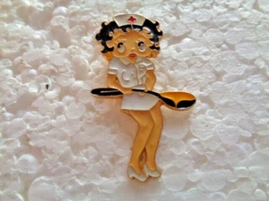 Betty Boop sexy nurse 1988 Fleischer studios signed metal Lapel pin - Picture 1 of 1