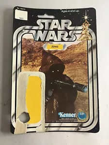 Tarjetero vintage Star Wars JAWA 12 figuras perforado 1977 - Imagen 1 de 8