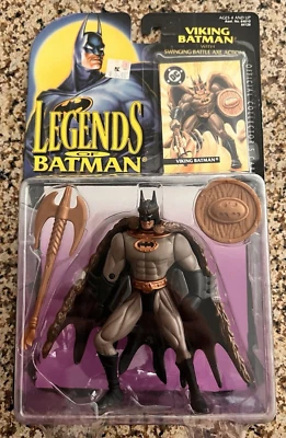 1995 年肯纳蝙蝠侠传奇维京蝙蝠侠带收藏卡 — 第 1/4 张图片