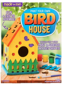 Kit Made by Me Paint Your Own Birdhouse, niños y niñas, niños, 6+ años artesanía - Imagen 1 de 7