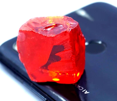 EGL 认证 270 克拉橙色天然优质锆石粗糙矿物宝石 — 第 1/4 张图片