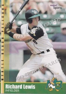2002 Myrtle Beach Pelicans Richard Lewis RC Rookie Card Braves Minor League - Picture 1 of 1