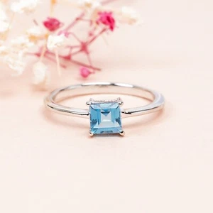 Garnet Ring Blue Shappire Ring 925 Silver Ring Gift Pink Amethyst Ring Ruby Ring - Picture 1 of 26