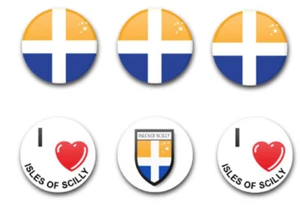 INSIGNIAS BOTÓN 25MM 1" ISLES OF SCILLY X6 - Imagen 1 de 1