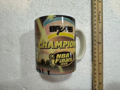 Vintage SAN ANTONIO SPURS Mug Cup 1999 NBA FINALS CHAMPIONS - Image 1 of 4