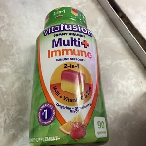Vitafusion Gummy Multivitamins With Immune 90 Count Tangerine Strawberry E06/25 - Picture 1 of 2