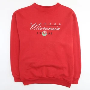 Vintage Wisconsin Badgers Sweatshirt mit Rundhalsausschnitt Größe Large 1999 90er NCAA - Bild 1 von 4