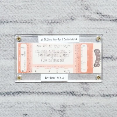 Barry Bonds 1993 primer jonrón San Francisco Giants Candlestick Park HR 178 Foto 1 de 4