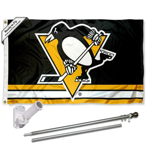 Pittsburgh Penguins Flag Pole and Bracket Kit Cover