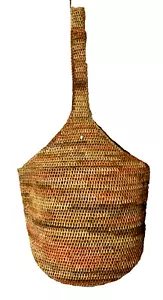 Vintage HELEN KAMINSKI Carillo Woven Raffia Sac Shoulder Bucket Bag Large Tan - Picture 1 of 6