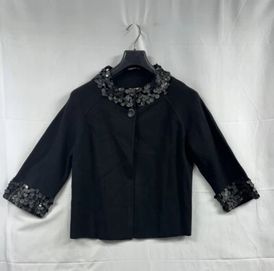 Suéter cárdigan negro de noche Jones New York Collection para mujer talla mediana  Foto 1 de 4
